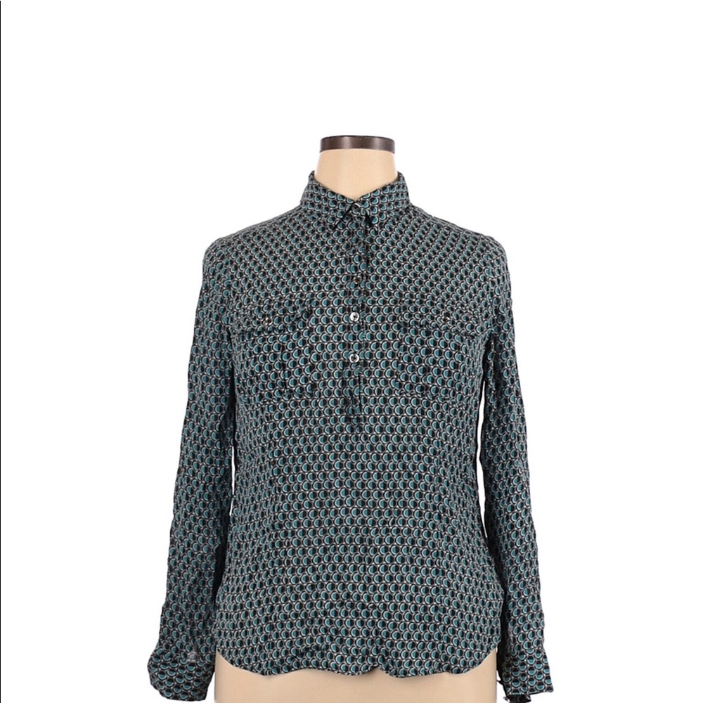 White House Black Market silk blouse. Size 4.